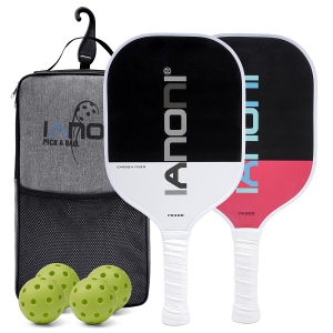 Caston Sports Fiberglass Pickleball Paddle PP Honeycomb PR300 White Red